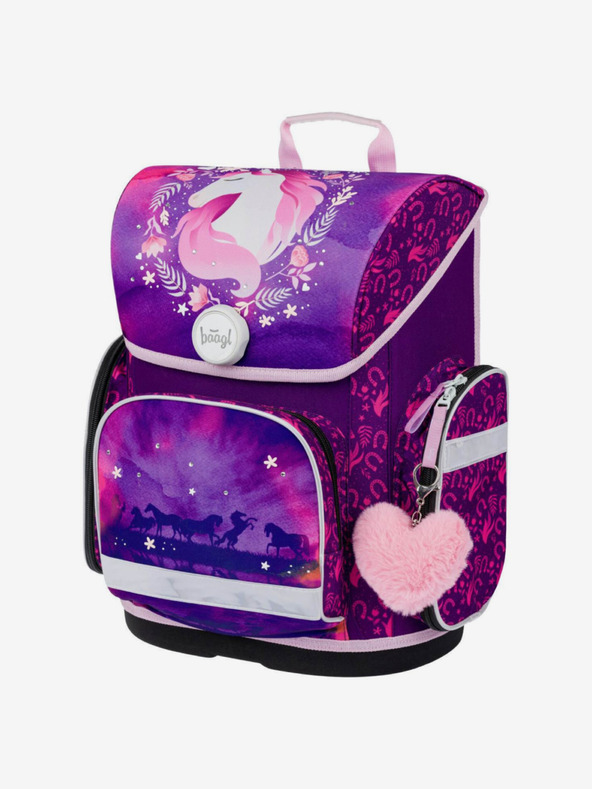 BAAGL  Lila Schulset Ergo - Aktentasche, Federmäppchen, Tasche Baagl Horse
