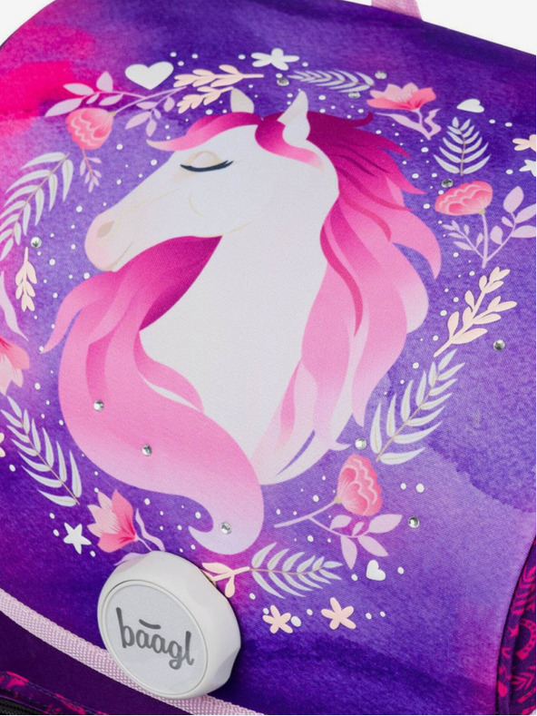 BAAGL  Lila Schulset Ergo - Aktentasche, Federmäppchen, Tasche Baagl Horse