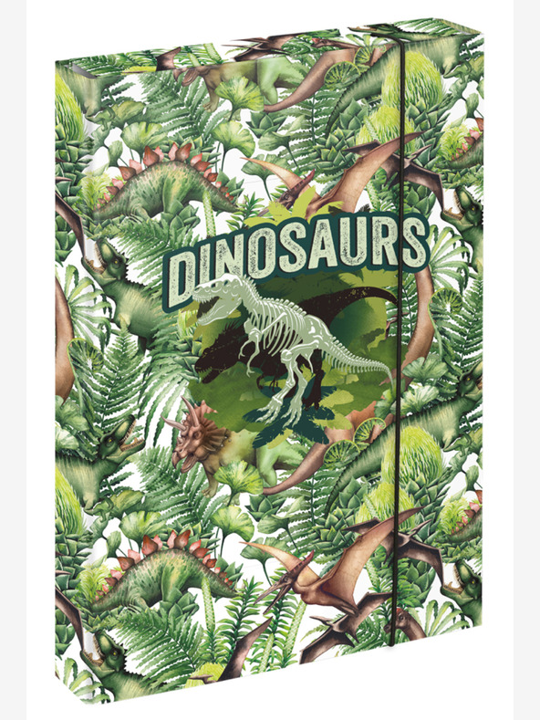 BAAGL  Grüne Schulhefthülle A4 Baagl Jumbo Dinosaurier