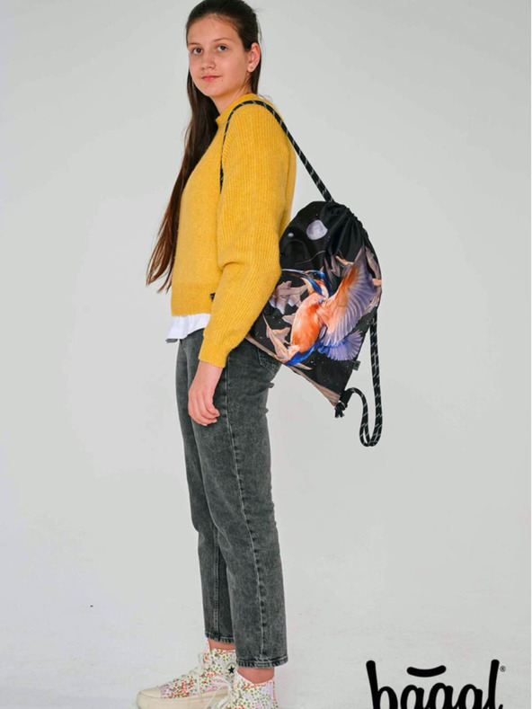 BAAGL  Schwarze Tasche Baagl eARTh - Eisvogel von Caer8th