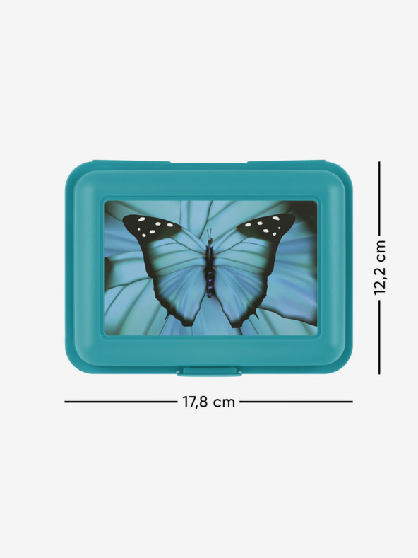 BAAGL  Blaue Brotzeitbox Baagl Schmetterling