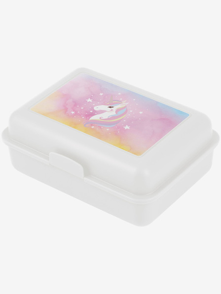BAAGL  Weiße Baagl Regenbogen Einhorn Snack Box