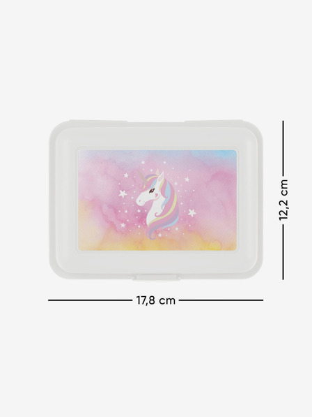 BAAGL  Weiße Baagl Regenbogen Einhorn Snack Box