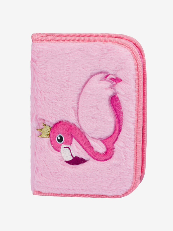 BAAGL  Rosa Schulmäppchen einreihig Baagl Flamingo