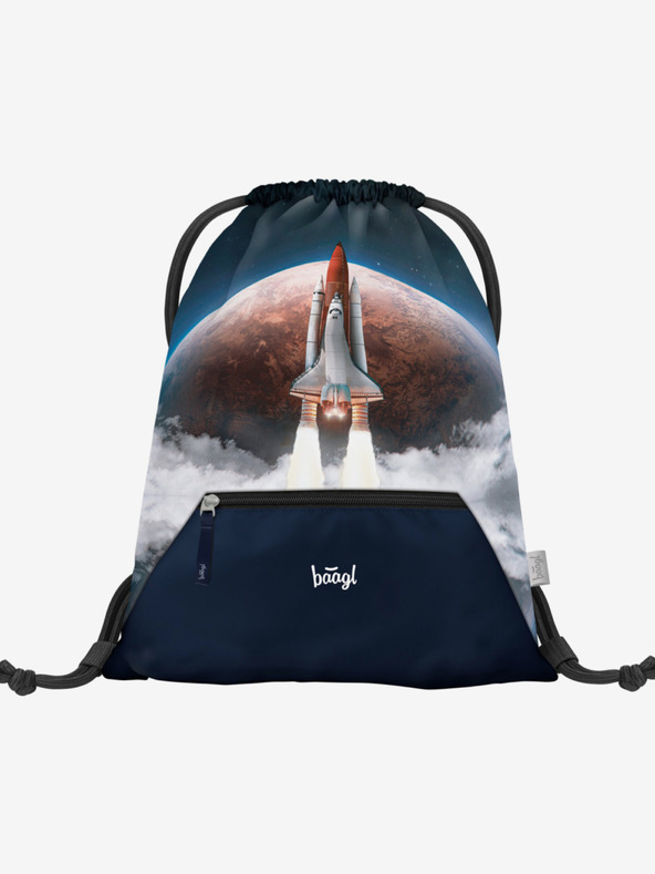 BAAGL  Blaues Schulset - Aktentasche, Federmappe, Tasche Baagl Shelly Space Shuttle