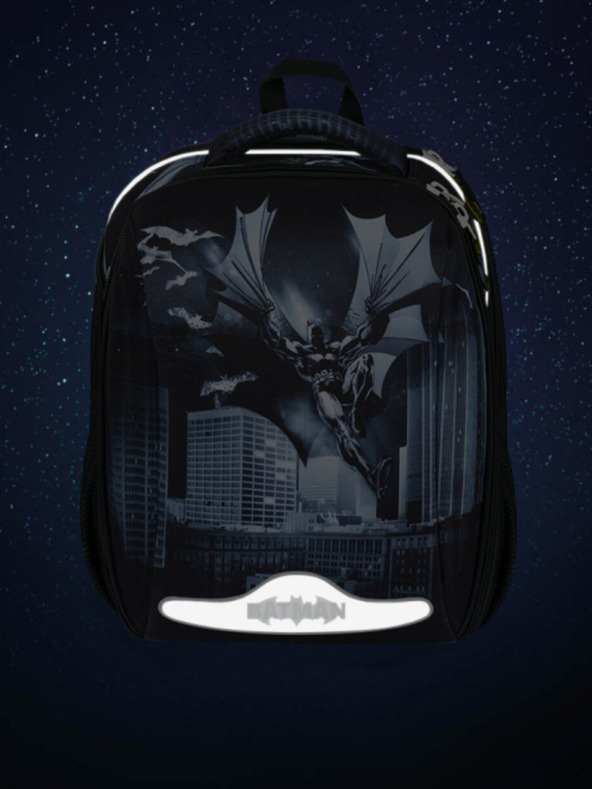 BAAGL  Schwarzes Schulset - Aktentasche, Federmappe, Tasche Baagl Shelly Batman Dark City