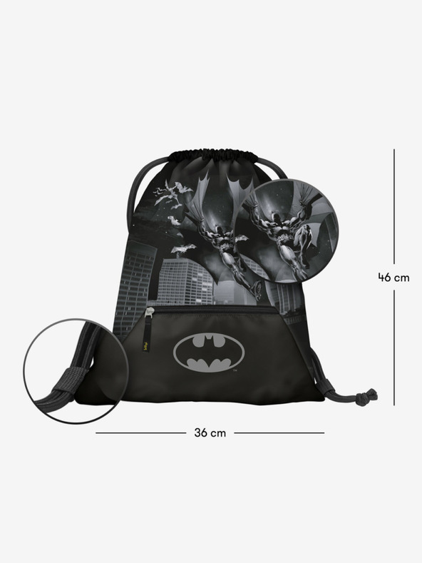 BAAGL  Schwarzes Schulset - Aktentasche, Federmappe, Tasche Baagl Shelly Batman Dark City