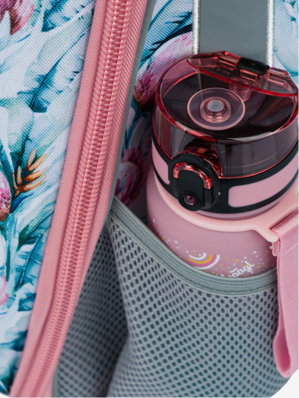 BAAGL  Weißes Schulset - Aktentasche, Federmäppchen, Tasche Baagl Shelly Raccoon