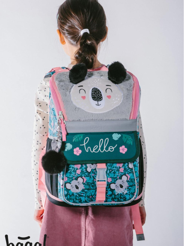 BAAGL  Grünes Zippy-Schulset - Aktentasche, Federmäppchen, Tasche Baagl Baby Koala