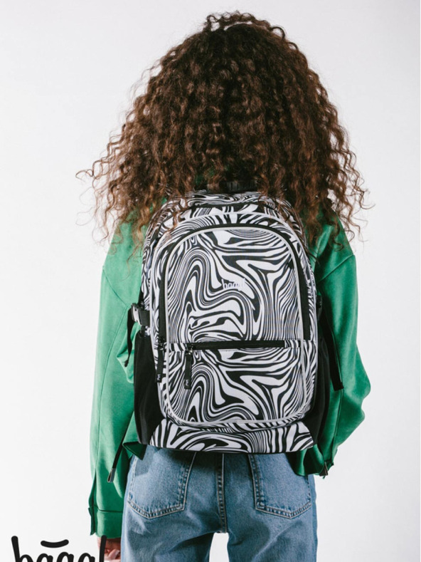 BAAGL  Schwarzes Schulset – Rucksack, Federmäppchen, Baagl Core Mixture Tasche