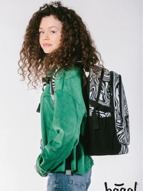 BAAGL  Schwarzes Schulset – Rucksack, Federmäppchen, Baagl Core Mixture Tasche