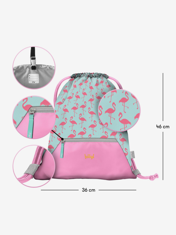 BAAGL  Rosa Tasche mit Tasche Baagl Flamingo