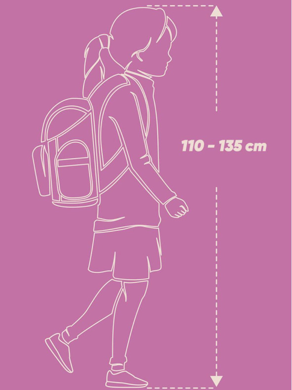 BAAGL  Lila luftiger Baagl-Kolibri-Schulrucksack