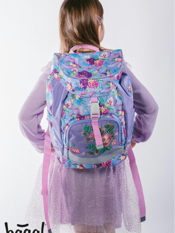 BAAGL  Lila luftiger Baagl-Kolibri-Schulrucksack
