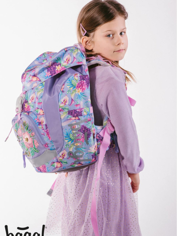 BAAGL  Lila luftiger Baagl-Kolibri-Schulrucksack