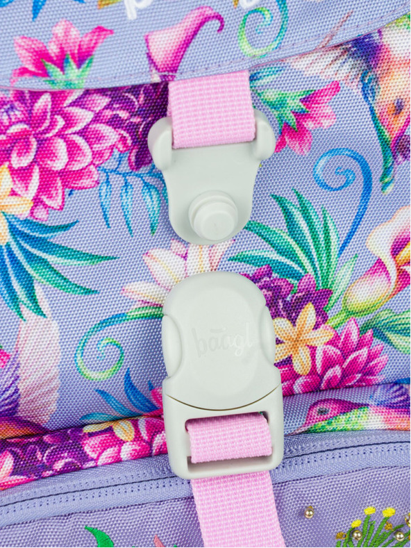 BAAGL  Lila luftiger Baagl-Kolibri-Schulrucksack