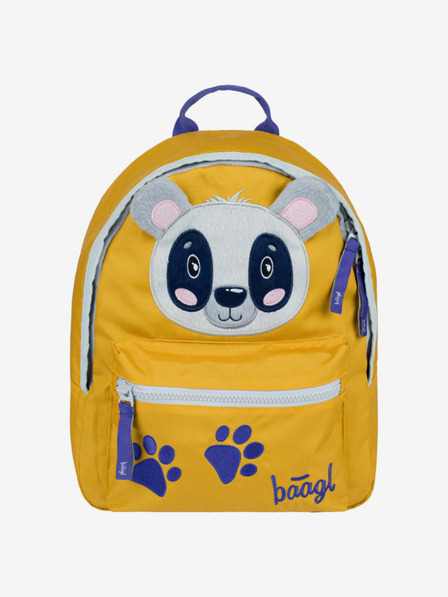 BAAGL  Gelber Vorschulrucksack Baagl Waschbär