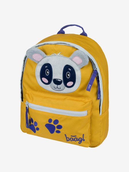 BAAGL  Gelber Vorschulrucksack Baagl Waschbär