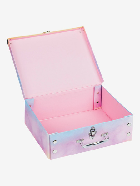 BAAGL  Rosa faltbarer Schulranzen mit Beschlägen Baagl Rainbow Unicorn