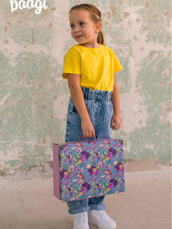 BAAGL  Violette Faltschultasche mit Beschlägen Baagl Hummingbird