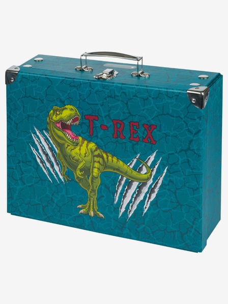 BAAGL  Grüne Faltschultasche mit Beschlägen Baagl T-Rex