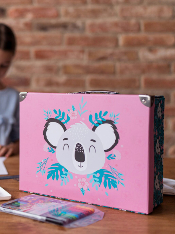 BAAGL  Pinke Faltschultasche mit Beschlägen Baagl Baby Koala