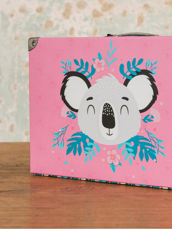 BAAGL  Pinke Faltschultasche mit Beschlägen Baagl Baby Koala