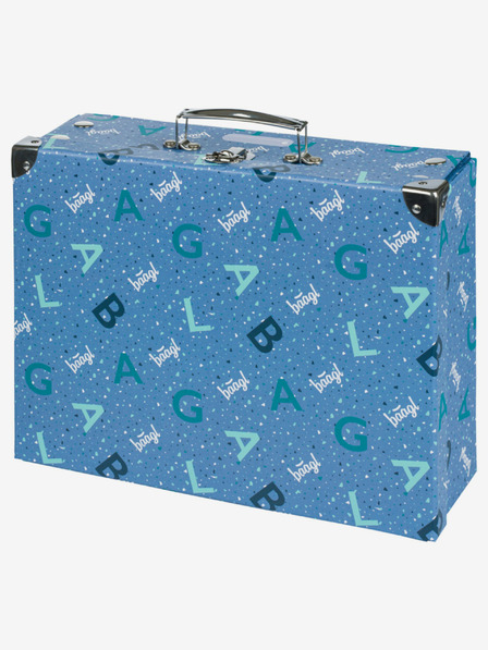 BAAGL  Blaue Faltschultasche mit Beschlägen Baagl Logo