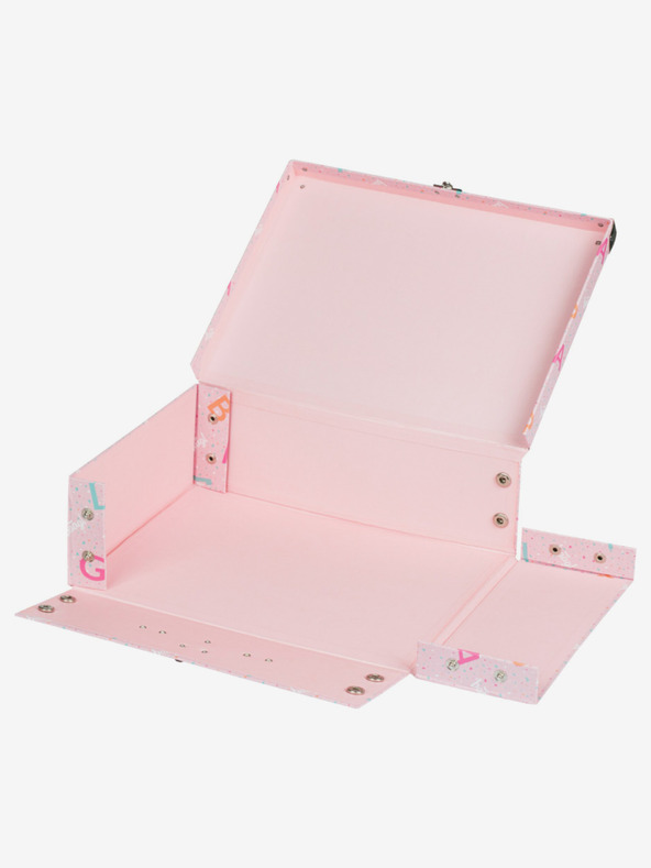 BAAGL  Rosa Schulmappe mit Beschlägen Baagl Logo