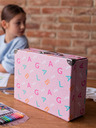 BAAGL  Rosa Schulmappe mit Beschlägen Baagl Logo