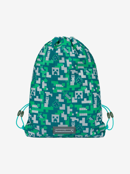 BAAGL  Grüne Tasche Baagl Minecraft Silver Creeper