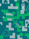 BAAGL  Grüne Tasche Baagl Minecraft Silver Creeper