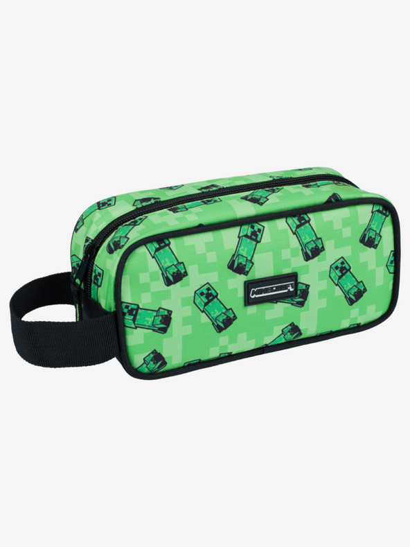 BAAGL  Grünes Schulset - Mäppchen, Tasche Baagl Minecraft 2 Creeper