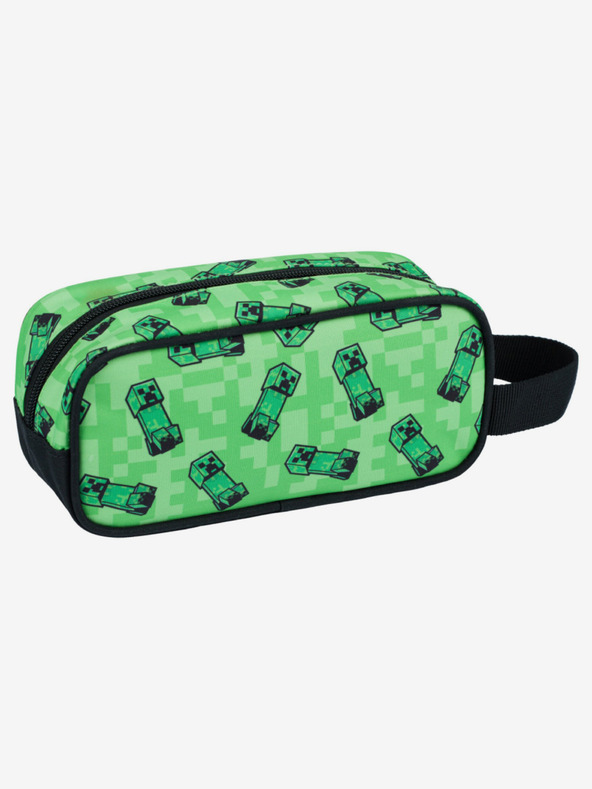 BAAGL  Grünes Schulset - Mäppchen, Tasche Baagl Minecraft 2 Creeper