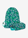 BAAGL  Grünes Schulset - Mäppchen, Tasche Baagl Minecraft 2 Silver Creeper