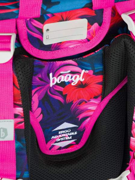 BAAGL  Rosa Schulranzen Ergo Baagl Flamingos