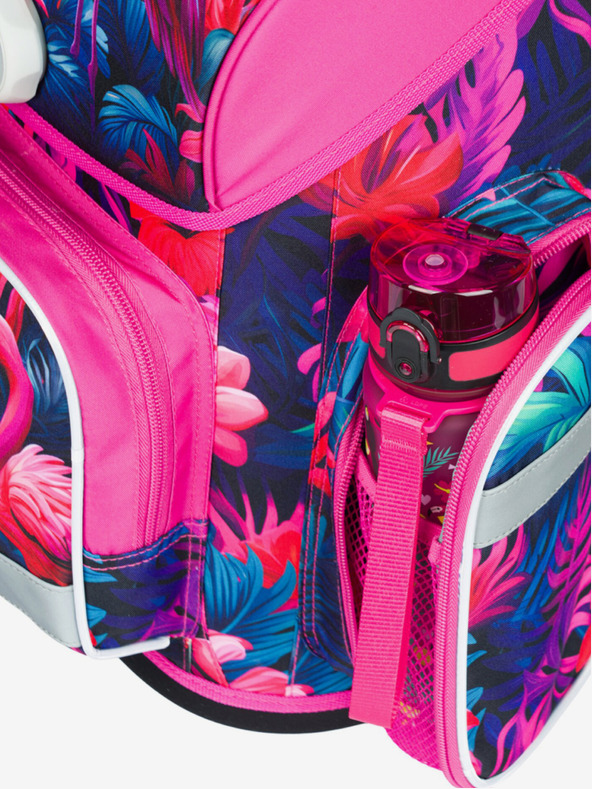 BAAGL  Pinkes Ergo-Schulset - Aktentasche, Federmäppchen, Tasche Baagl Flamingos