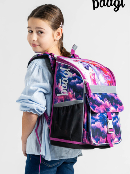 BAAGL  Lila Schulset Zippy – Aktentasche, Federmäppchen, Tasche Baagl Unicorn Kingdom