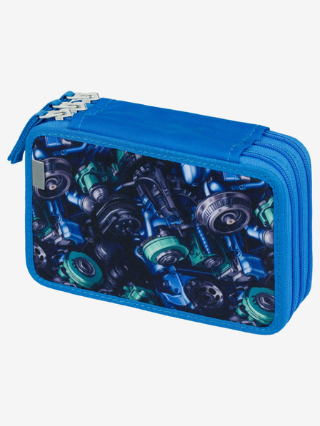 BAAGL  Blaues Schulmäppchen dreistöckig Baagl Racing Car