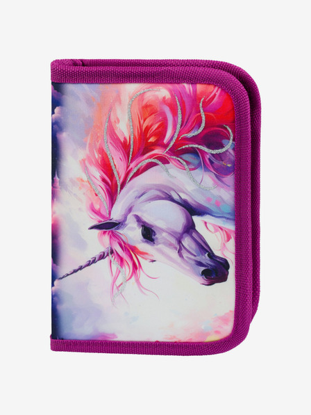 BAAGL  Lila Schulmäppchen einreihig Baagl Unicorn Kingdom