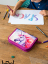 BAAGL  Lila Schulmäppchen einreihig Baagl Unicorn Kingdom