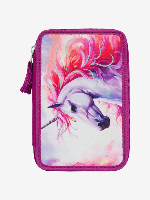 BAAGL  Lila Schulmäppchen dreistöckig Baagl Unicorn Kingdom