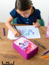 BAAGL  Lila Schulmäppchen dreistöckig Baagl Unicorn Kingdom