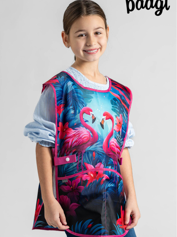 BAAGL  Rosa Kinderschürze Baagl Flamingos