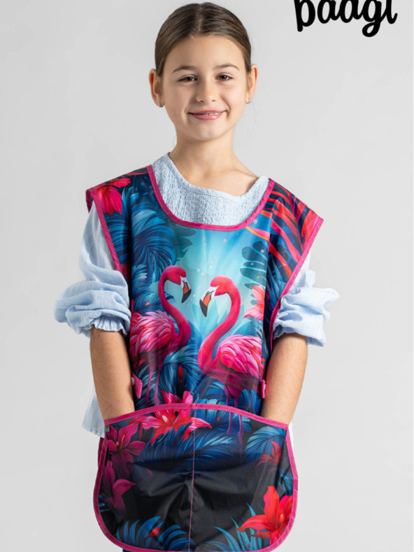 BAAGL  Rosa Kinderschürze Baagl Flamingos