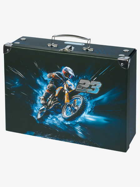 BAAGL  Blaue Faltschultasche mit Beschlägen Baagl Motorbike