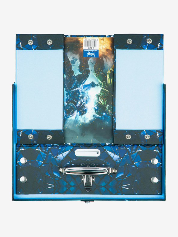 BAAGL  Schwarzer faltbarer Schulranzen mit Beschlägen Baagl Robots