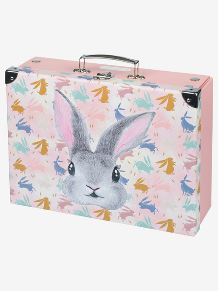 BAAGL  Pinke Faltschultasche mit Beschlägen Baagl Bunny