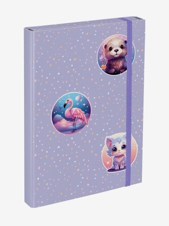 BAAGL  Lila Schulheftmappen A4 Baagl Pets