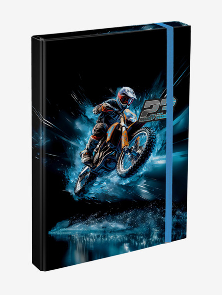 BAAGL  Blaue Mappen für Schulhefte A4 Baagl Motorbike